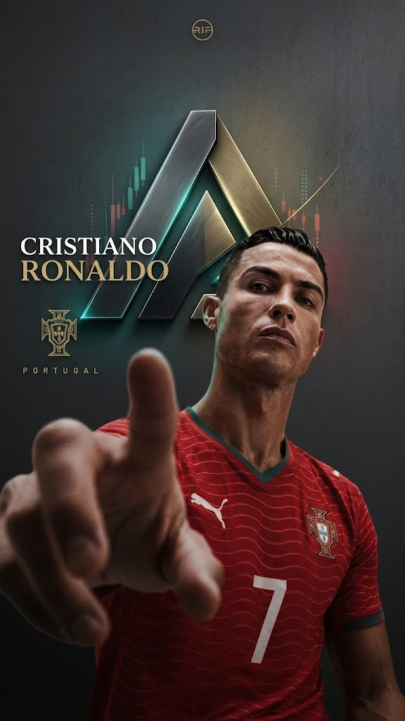 Cristiano Ronaldo champion-inspired AstralAI visual